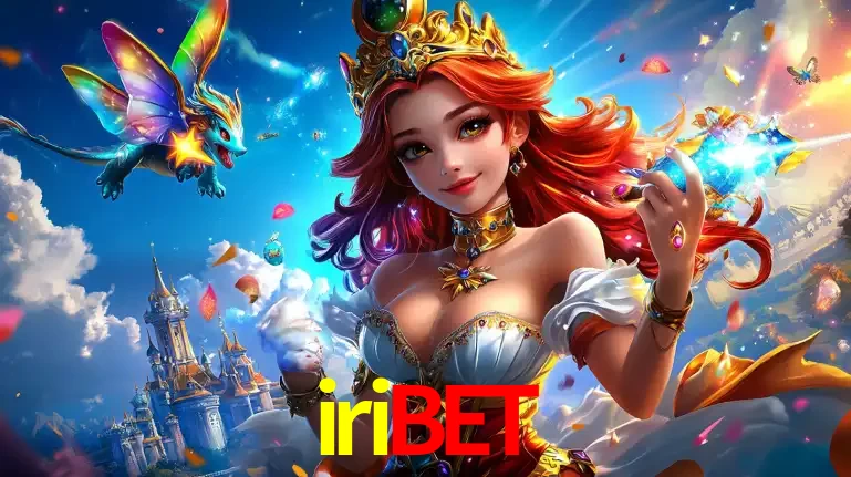 A princesa de um reino de fantasia mágico, com seu pequeno dragão, apresentando um mundo de prêmios encantados nos jogos de caça-níqueis do cassino iribet.